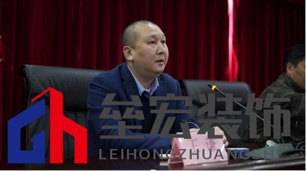 金空間裝飾集團(tuán)董事長(zhǎng)王謙發(fā)表講話