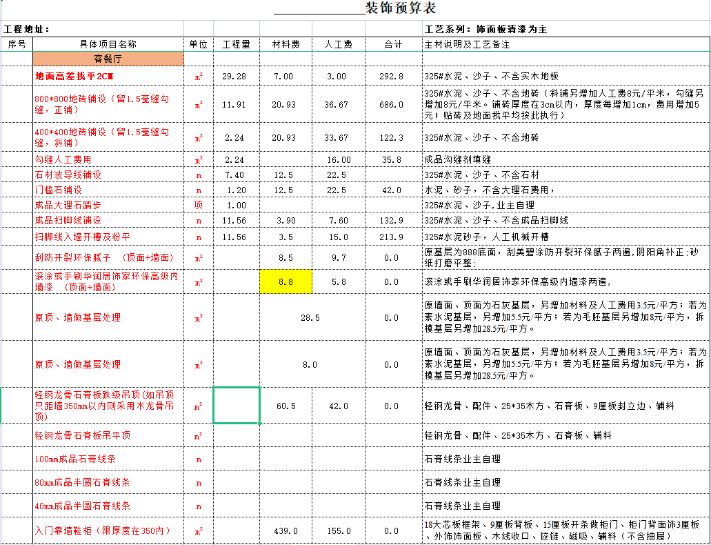 廈門裝修預算_廈門室內(nèi)裝修報價單_廈門裝修報價表