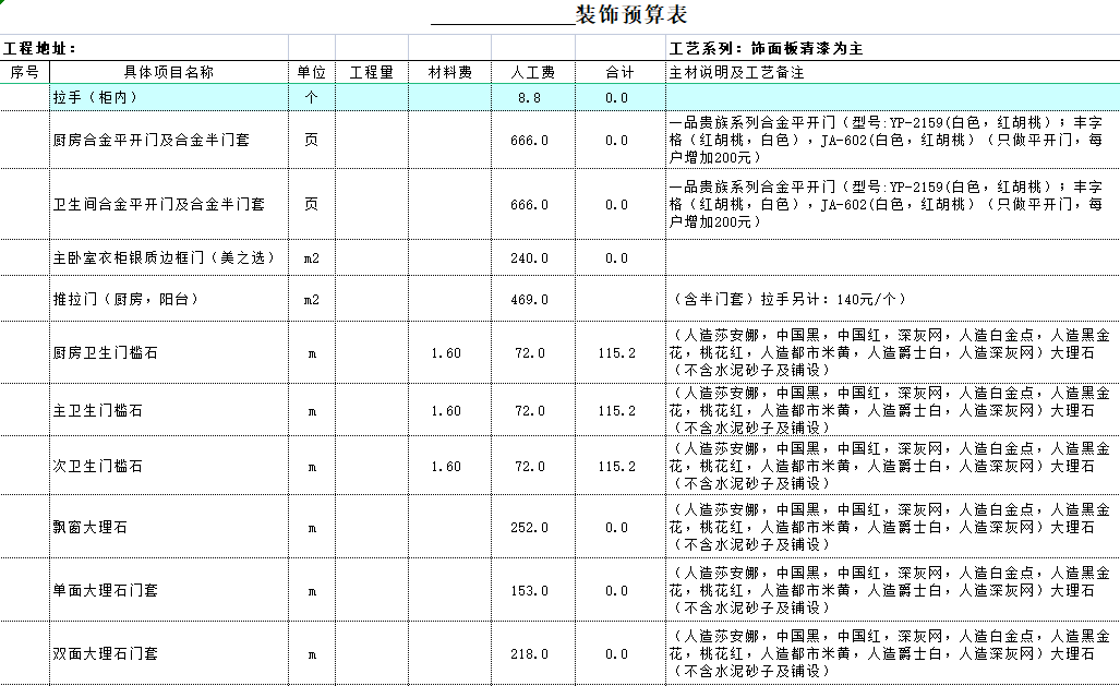 廈門裝修預算_廈門室內(nèi)裝修報價單_廈門裝修報價表